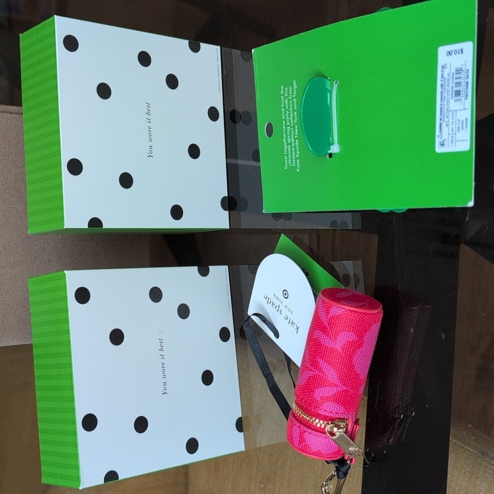 Kate Spade New York x Target Bundle Earrings, Hair Clips, Lipstick Bag Charm NWT - Picture 2 of 9